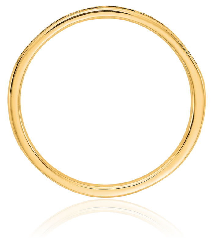 14K Solid Yellow Gold Diamond Wedding Band Ring