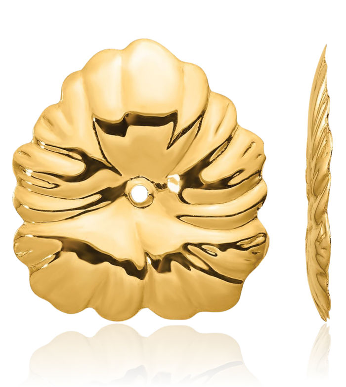 14K Solid Yellow Gold Earring Jackets for Studs
