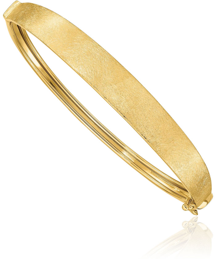 14K Solid Yellow Gold Graduated Bangle Bracelet