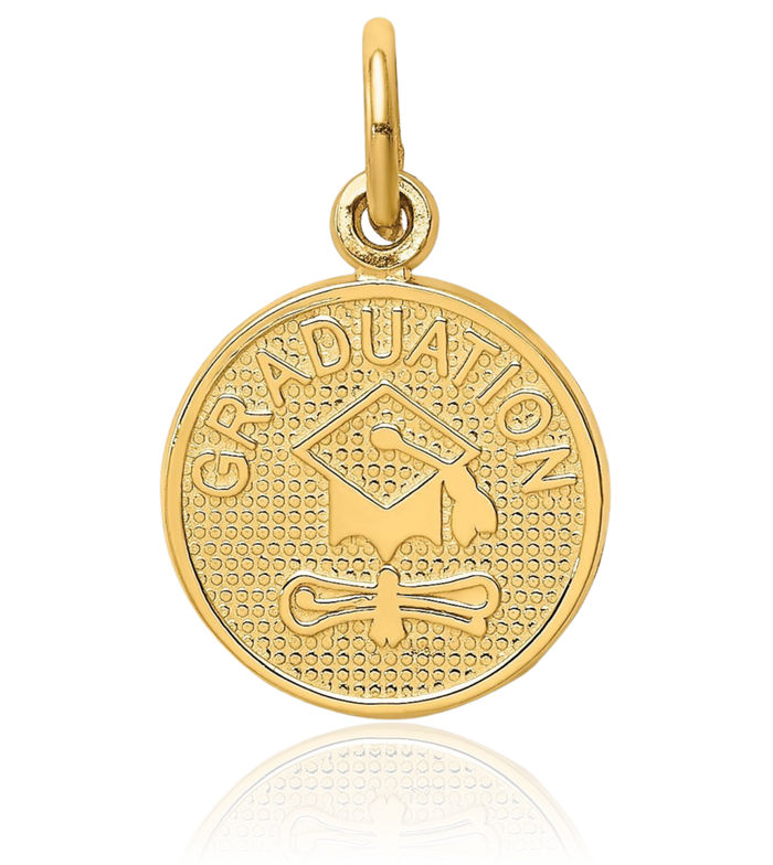 14K Solid Yellow Gold Graduation Necklace Chain Pendant Charm