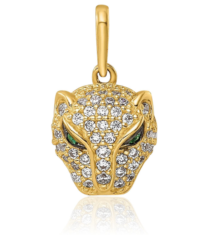 14k Solid Yellow Gold Tiger Pendant – High Polished, Handcrafted In USA, Animal Jewelry For Men & Women - View #9