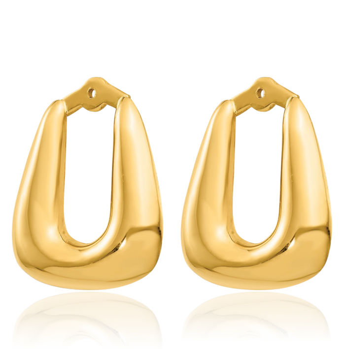 14K Solid Yellow Gold Hoop Earring Jackets for Studs
