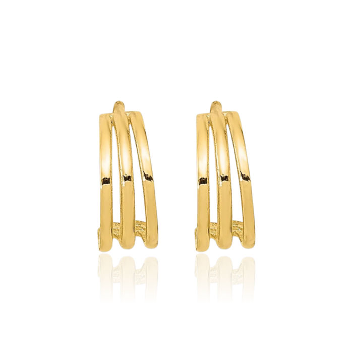 14K Solid Yellow Gold Huggie Mini Hoop Earrings