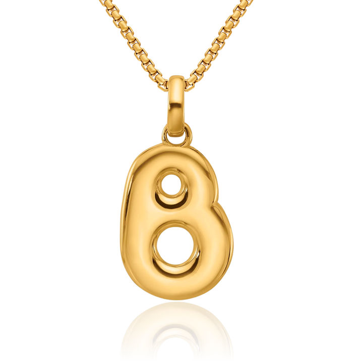 14K Solid Yellow Gold Initial B Necklace Chain Pendant Charm
