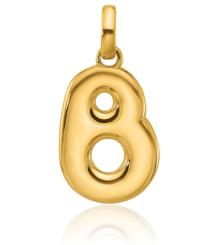 14K Solid Yellow Gold Initial B Necklace Chain Pendant Charm
