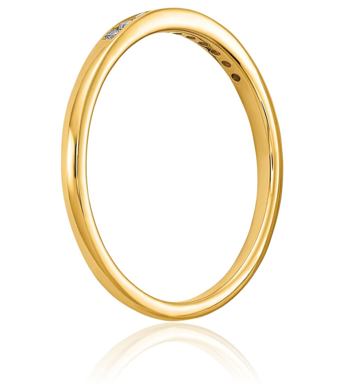 14K Solid Yellow Gold Lab Diamond Channel Anniversary Ring Eternity Wedding Band Bridal Jewelry