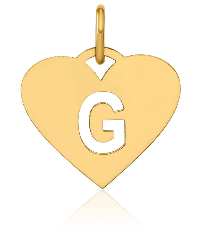 14K Solid Yellow Gold Dainty Letter G Initial Name Monogram Necklace Chain Pendant Charm