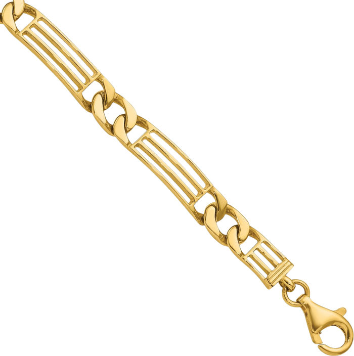 14K Solid Yellow Gold Link Chain Bracelet