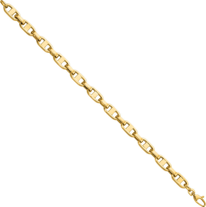 14K Solid Yellow Gold Link Chain Bracelet