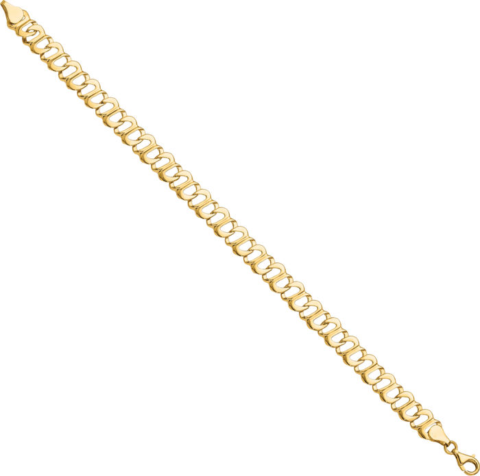 14K Solid Yellow Gold Link Chain Bracelet