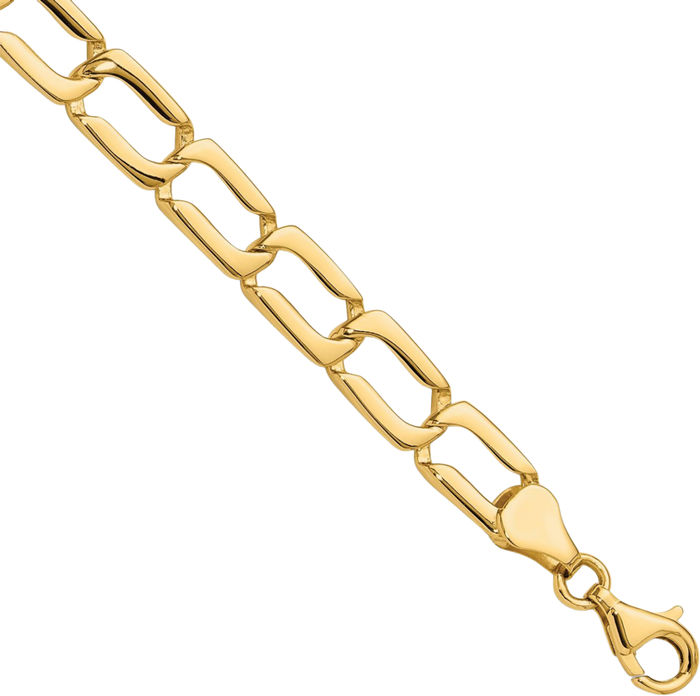 14K Solid Yellow Gold Link Chain Bracelet