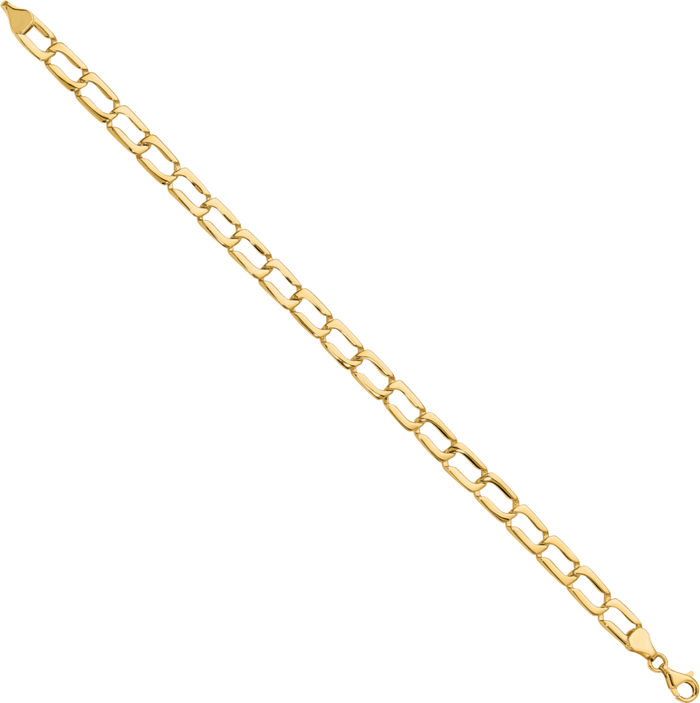 14K Solid Yellow Gold Link Chain Bracelet