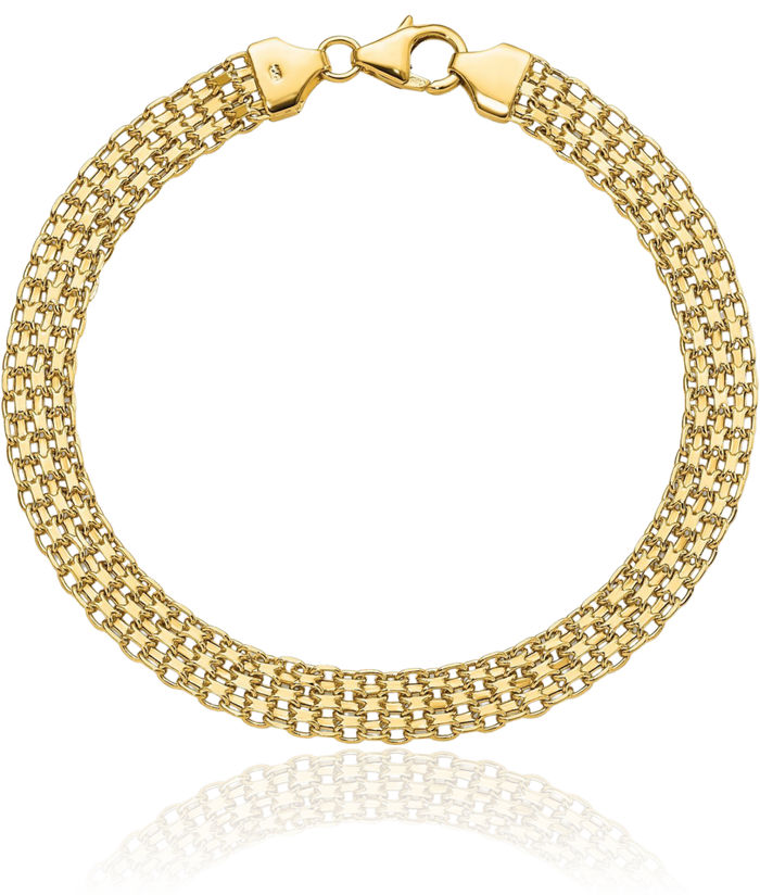 14K Solid Yellow Gold Link Chain Bracelet