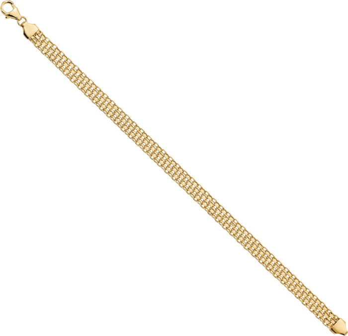 14K Solid Yellow Gold Link Chain Bracelet