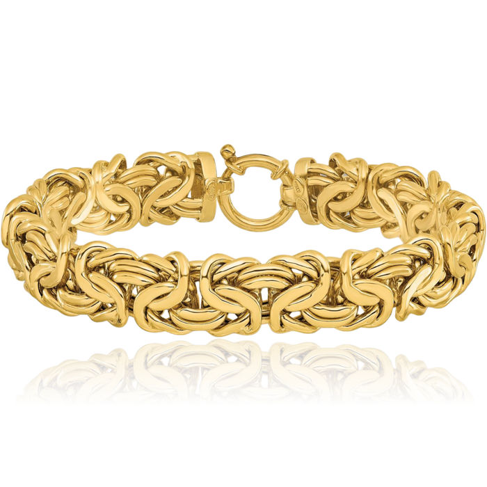 14K Solid Yellow Gold Link Chain Bracelet