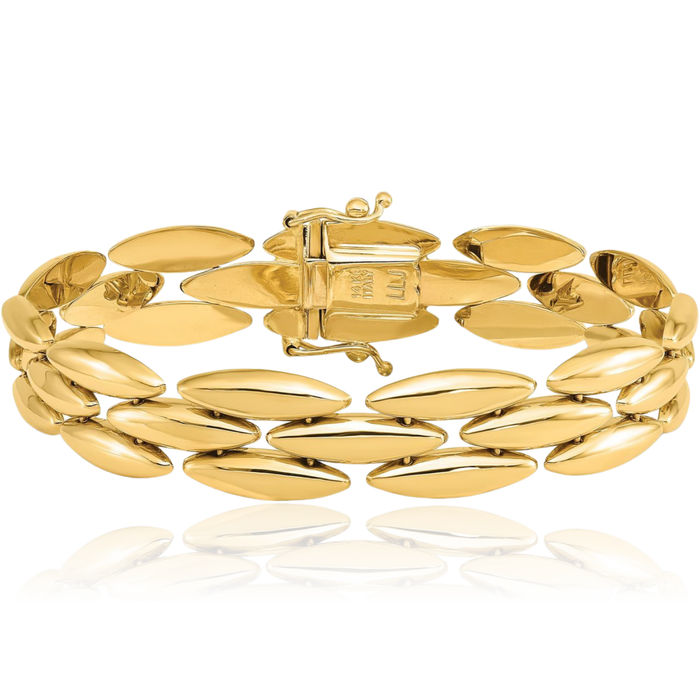 14K Solid Yellow Gold Link Chain Bracelet