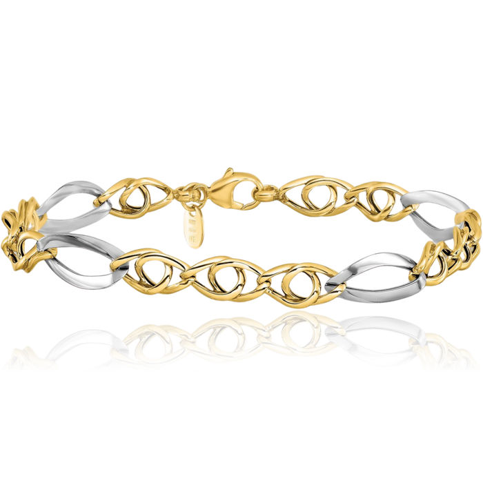 14K Solid Yellow Gold Link Chain Bracelet