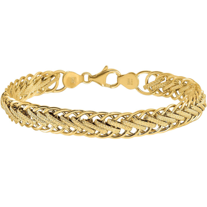 14K Solid Yellow Gold Link Chain Bracelet