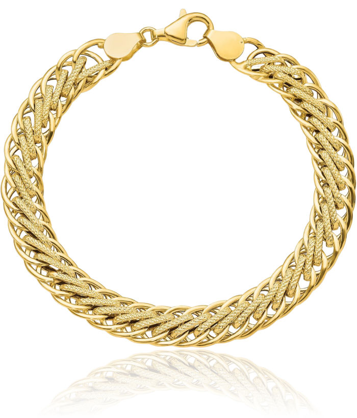 14K Solid Yellow Gold Link Chain Bracelet
