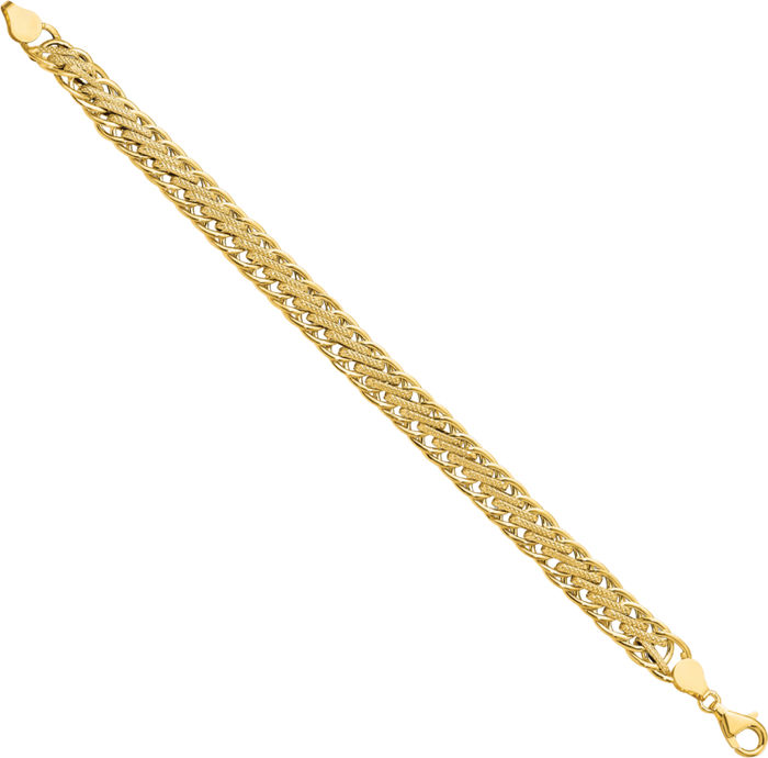 14K Solid Yellow Gold Link Chain Bracelet