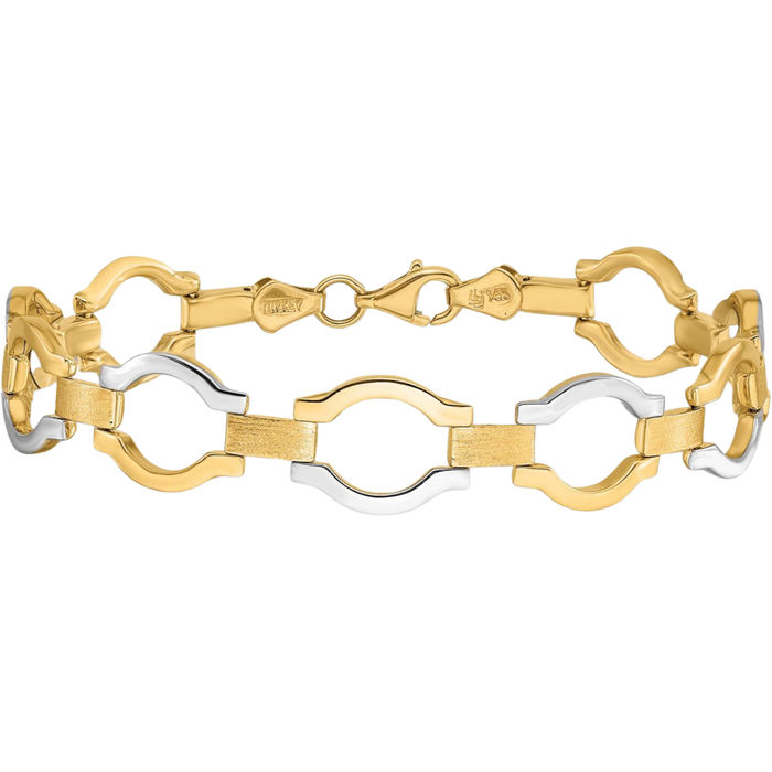 14K Solid Yellow Gold Link Chain Bracelet