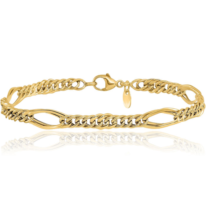 14K Solid Yellow Gold Link Chain Bracelet