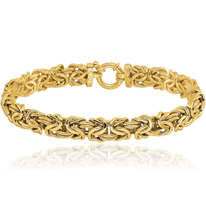 14K Solid Yellow Gold Link Chain Bracelet