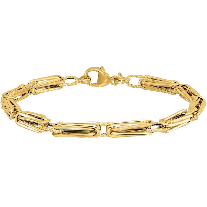 14K Solid Yellow Gold Link Chain Bracelet