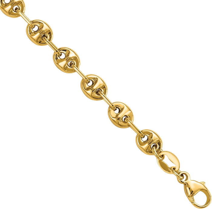 14K Solid Yellow Gold Link Chain Bracelet