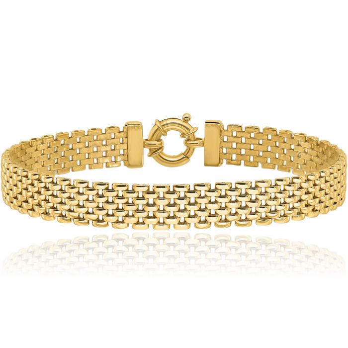 14K Solid Yellow Gold Link Chain Bracelet