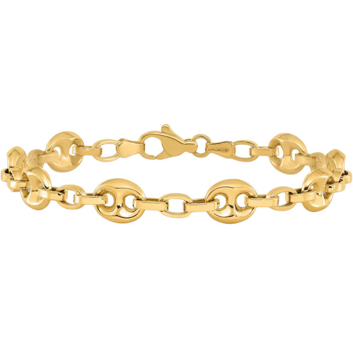 14K Solid Yellow Gold Link Chain Bracelet