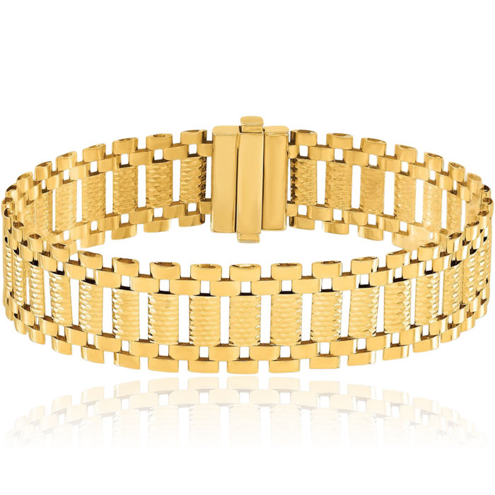 14K Solid Yellow Gold Link Chain Bracelet