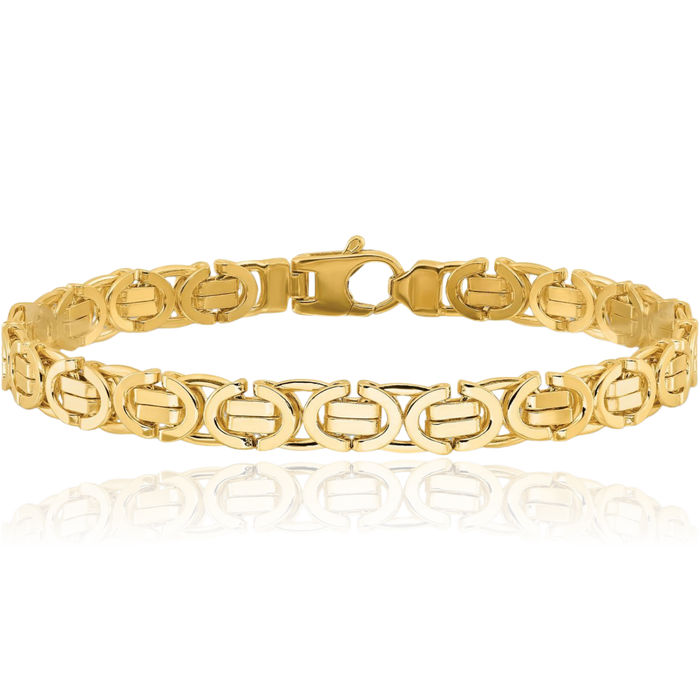 14K Solid Yellow Gold Link Chain Bracelet