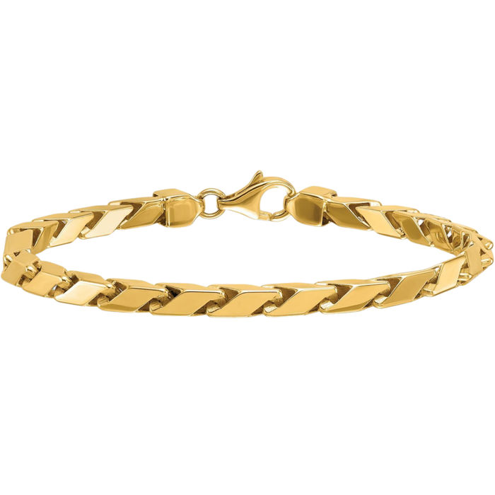 14K Solid Yellow Gold Link Chain Bracelet