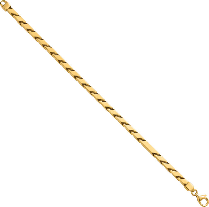 14K Solid Yellow Gold Link Chain Bracelet