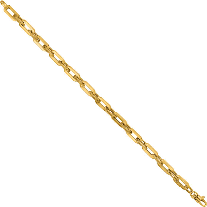 14K Solid Yellow Gold Link Chain Bracelet