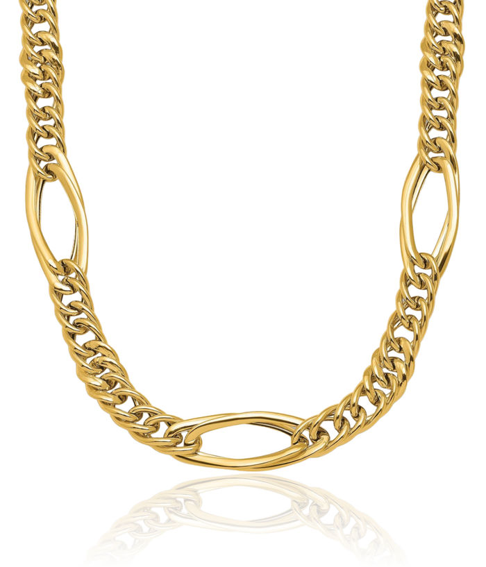 14K Solid Yellow Gold Link Chain Necklace