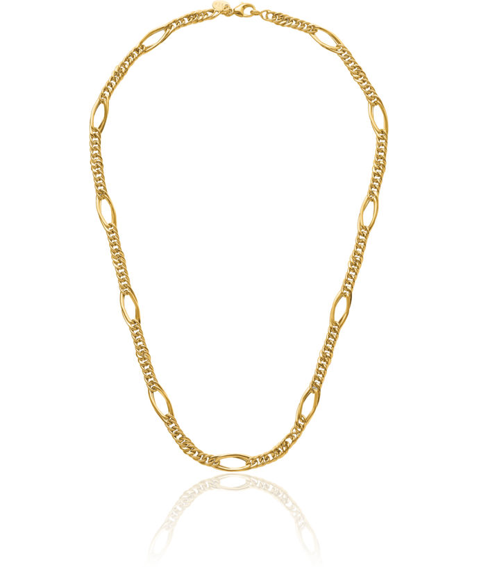 14K Solid Yellow Gold Link Chain Necklace