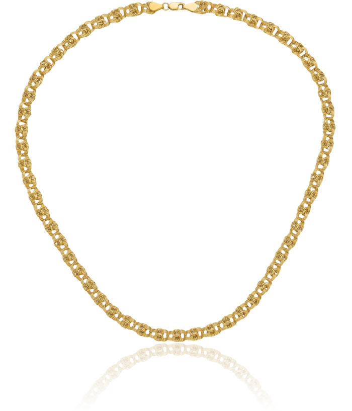 14K Solid Yellow Gold Link Chain Necklace