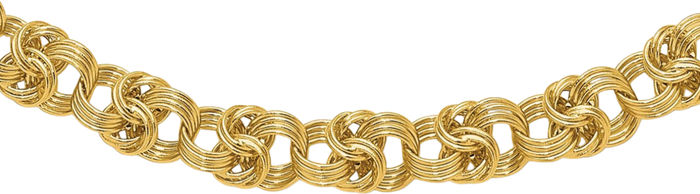 14K Solid Yellow Gold Link Chain Necklace