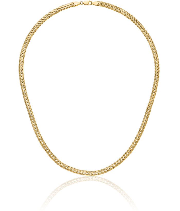 14K Solid Yellow Gold Link Chain Necklace