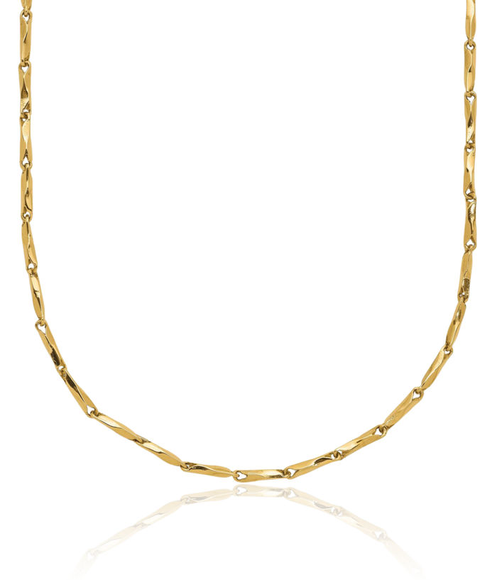 14K Solid Yellow Gold Link Chain Necklace