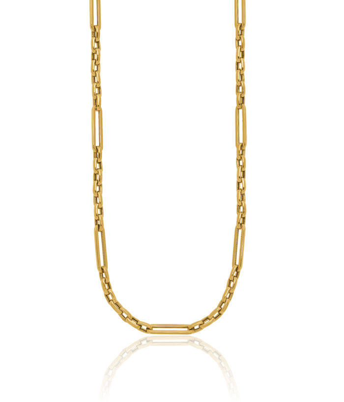 14K Solid Yellow Gold Link Chain Necklace