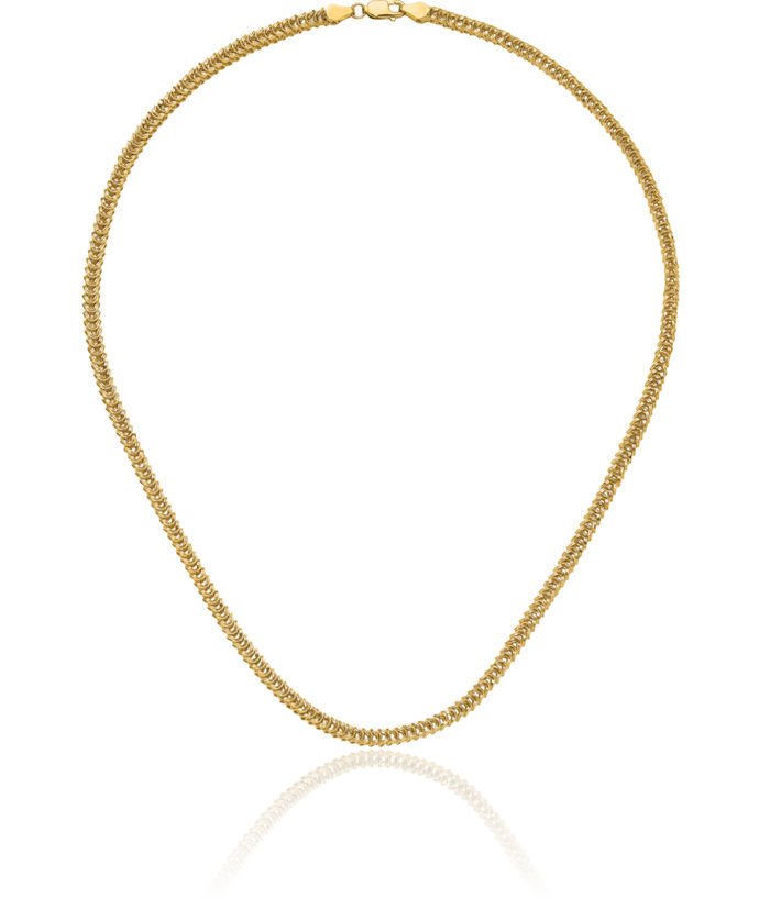 14K Solid Yellow Gold Link Chain Necklace