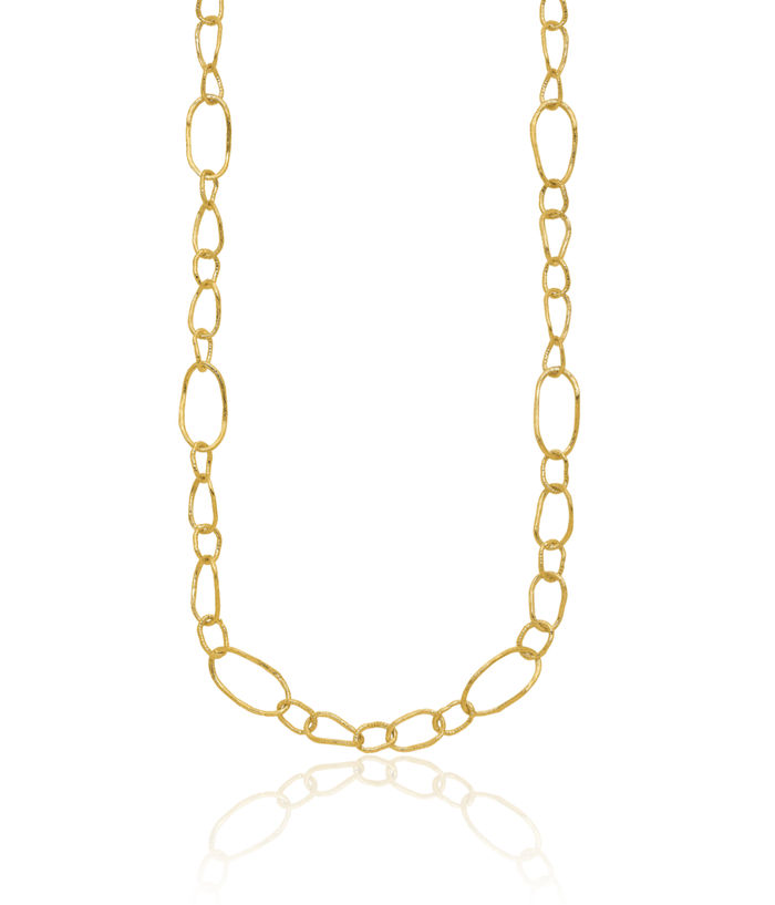 14K Solid Yellow Gold Link Chain Necklace Toggle Clasp