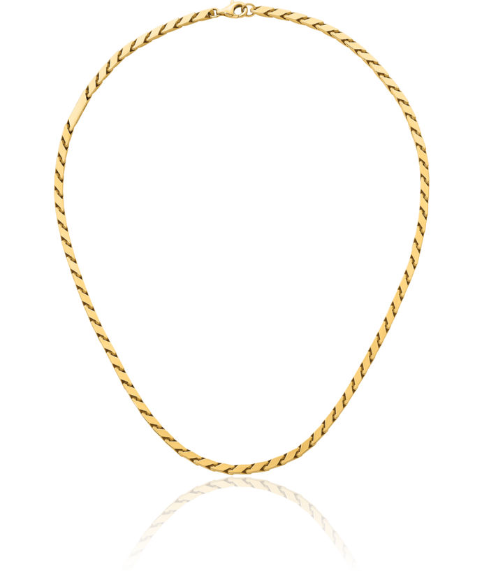 14K Solid Yellow Gold Link Chain Necklace