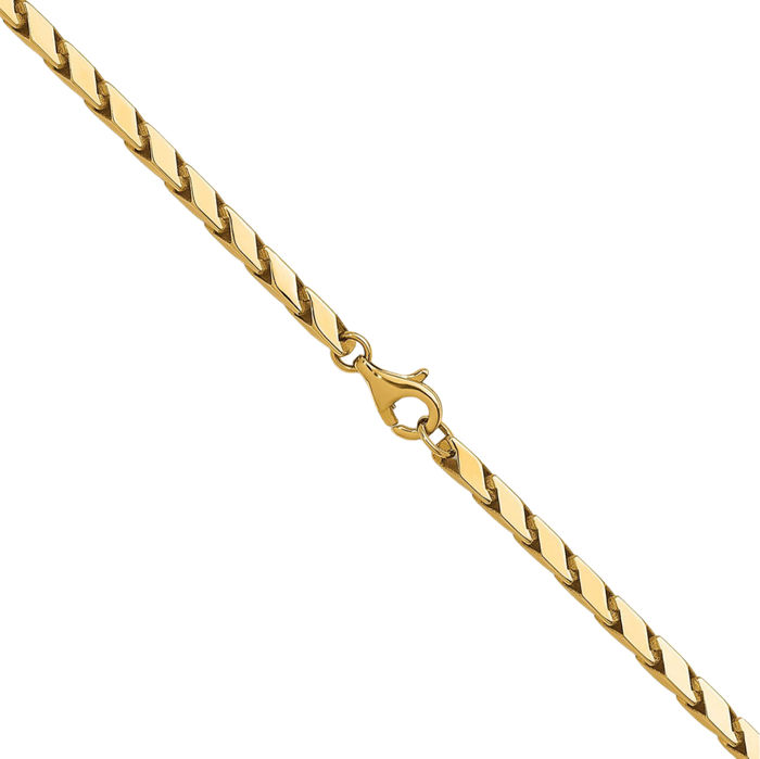 14K Solid Yellow Gold Link Chain Necklace