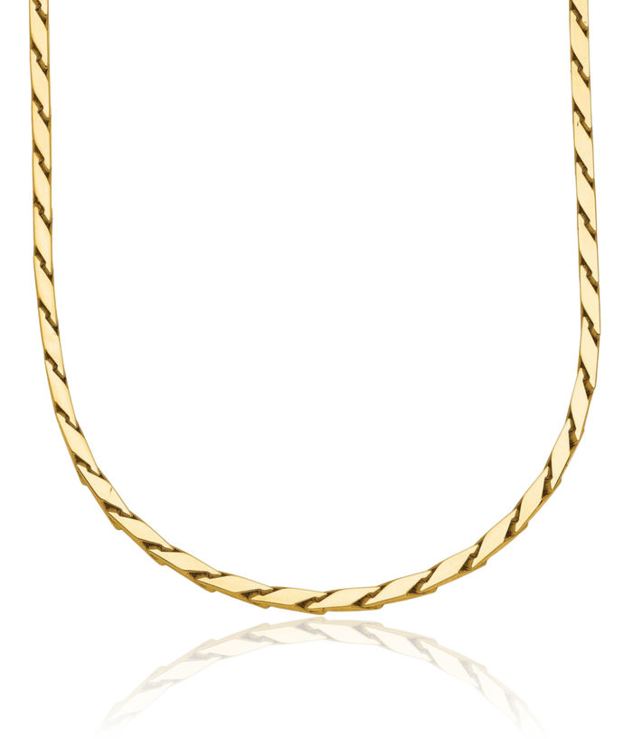 14K Solid Yellow Gold Link Chain Necklace