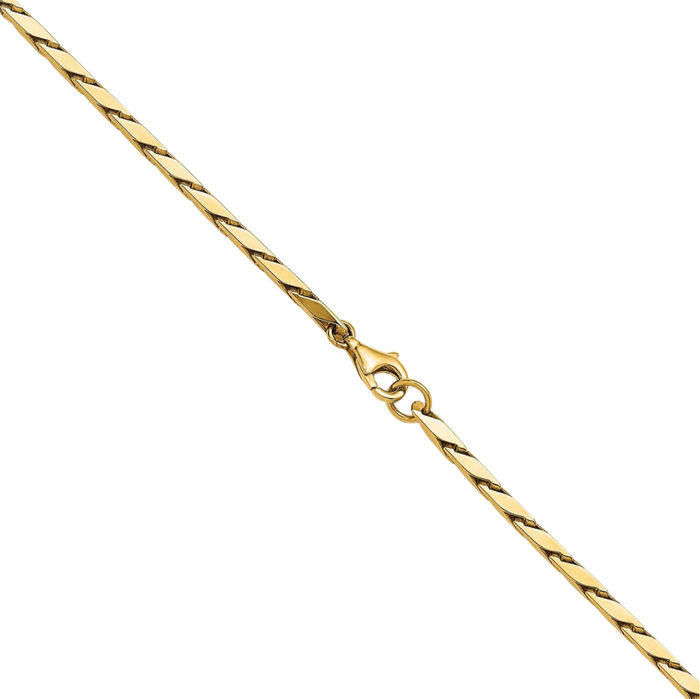 14K Solid Yellow Gold Link Chain Necklace