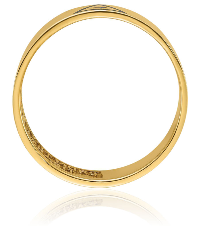 14K Solid Yellow Gold Mens Black 14th Degree Grand Elect Master Mason Signet Freemason Masonic Ring